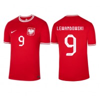 Echipament fotbal Polonia Robert Lewandowski #9 Tricou Deplasare Mondial 2022 maneca scurta